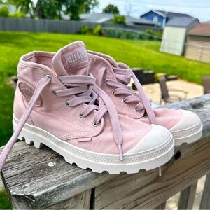 Palladium Rose Smoke Pampa Hi Boots--Light Wear